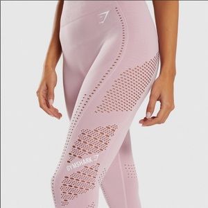 Gymshark Flawless Knit Leggings in Washed Lavender